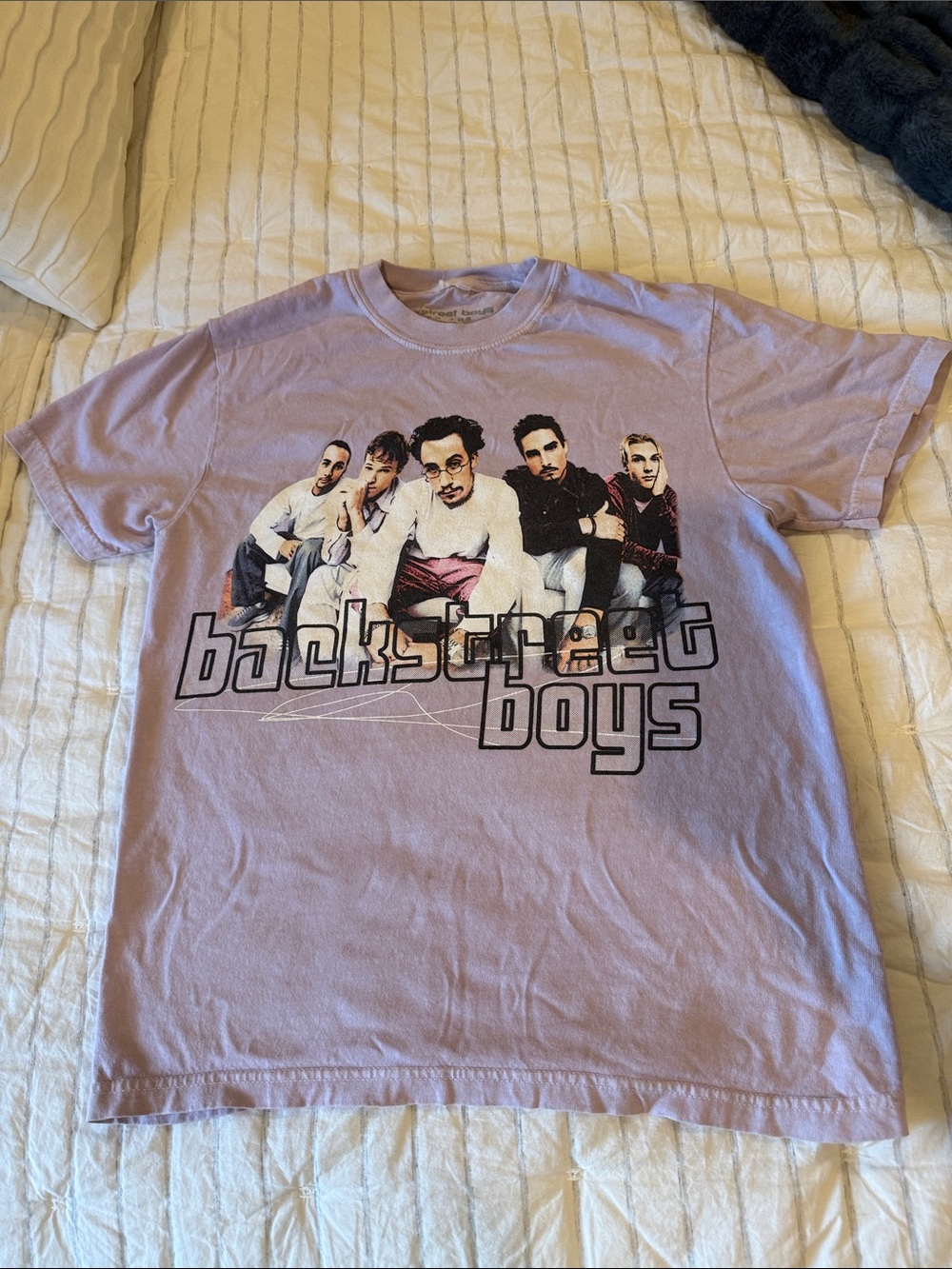 Backstreet Boys Lavender Graphic Short Sleeve Tee